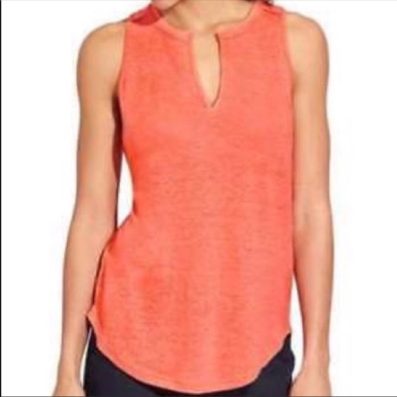 Athleta Tops - Athleta Easy Newport Linen Tank Top size XL